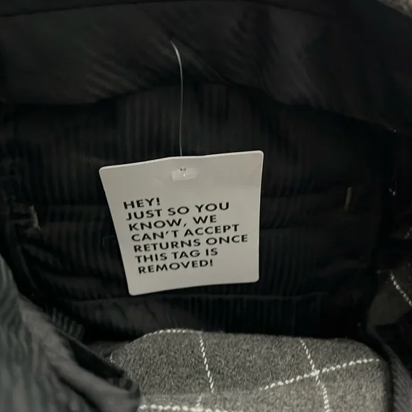 ASOS Design womans gray checkered casual dress pant - Picture 5 of 9